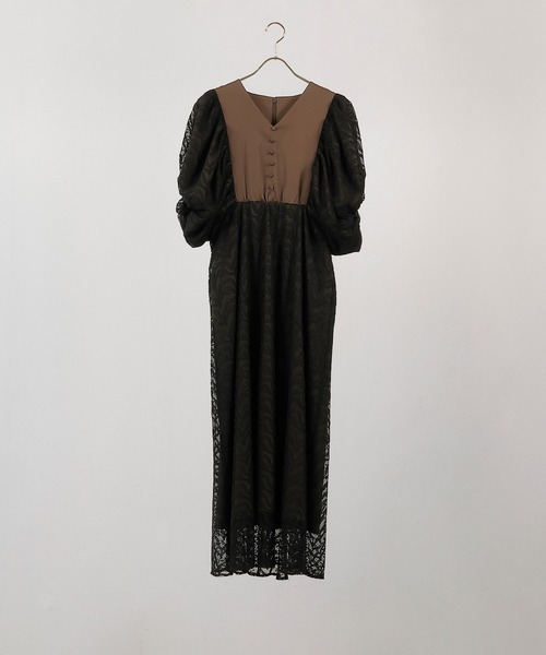 レース ドルマンスリーブ ワンピースドレス パーティー 結婚式