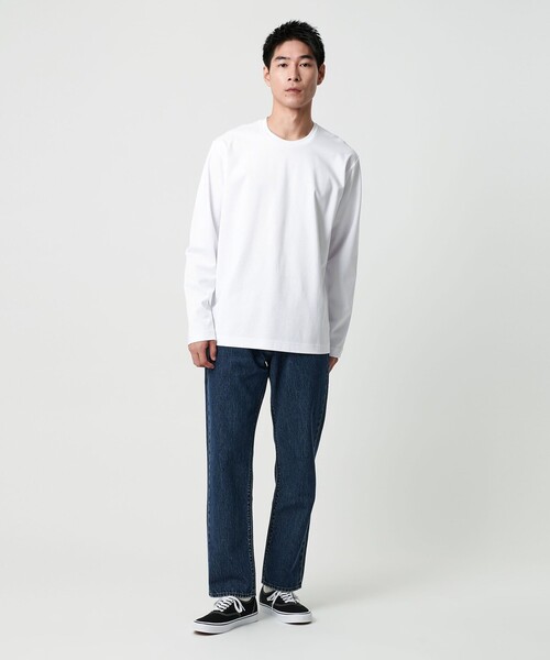 green label relaxing(グリーンレーベルリラクシング)の「オーガニック コットン ポンチ クルーネック Tシャツ(Tシャツ/カットソー・メンズ・ブラック/ワイン/ホワイト/ライトグレー・M/XL/L/XXL/S)」の10枚目の写真