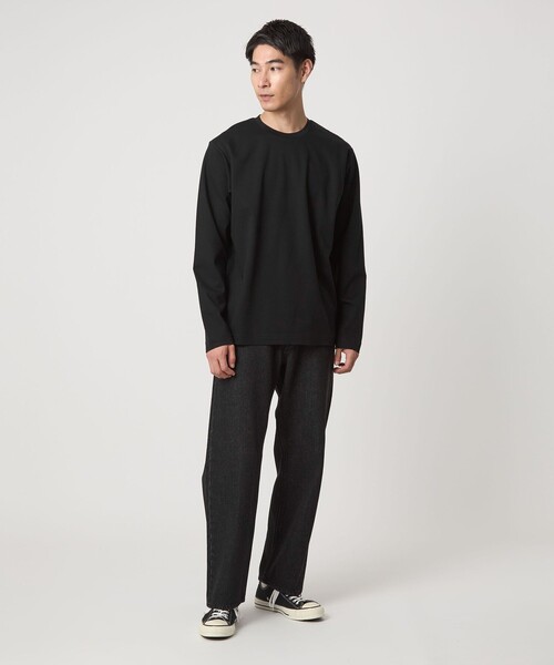 green label relaxing(グリーンレーベルリラクシング)の「オーガニック コットン ポンチ クルーネック Tシャツ(Tシャツ/カットソー・メンズ・ブラック/ワイン/ホワイト/ライトグレー・M/XL/L/XXL/S)」の11枚目の写真
