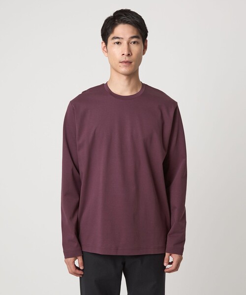 green label relaxing(グリーンレーベルリラクシング)の「オーガニック コットン ポンチ クルーネック Tシャツ(Tシャツ/カットソー・メンズ・ブラック/ワイン/ホワイト/ライトグレー・M/XL/L/XXL/S)」の13枚目の写真