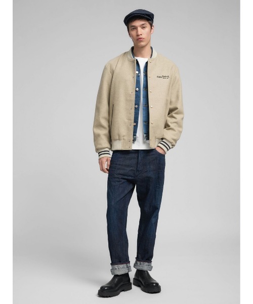 ウールブレンド バーシティ ボンバージャケット（スタジャン）｜REPLAY