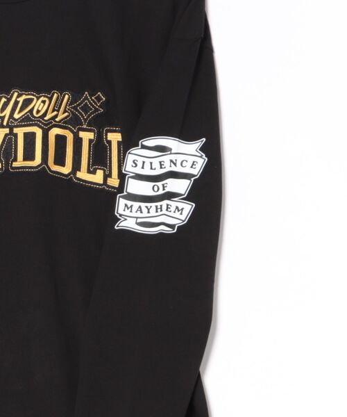 BABYDOLL(ベビードール)の「親子お揃い ゴールドワッペンロンT 0854A(Tシャツ/カットソー・レディース・ベージュ/ブラック・L/M)」の4枚目の写真