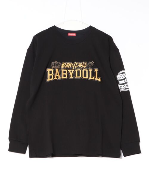 BABYDOLL(ベビードール)の「親子お揃い ゴールドワッペンロンT 0854A(Tシャツ/カットソー・レディース・ベージュ/ブラック・L/M)」の12枚目の写真