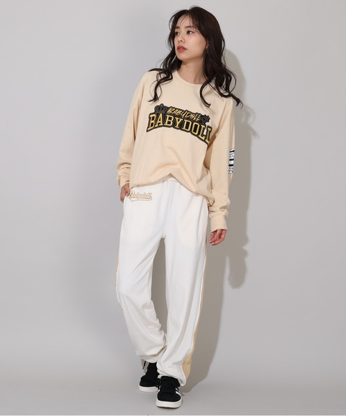 BABYDOLL(ベビードール)の「親子お揃い ゴールドワッペンロンT 0854A(Tシャツ/カットソー・レディース・ベージュ/ブラック・L/M)」の17枚目の写真