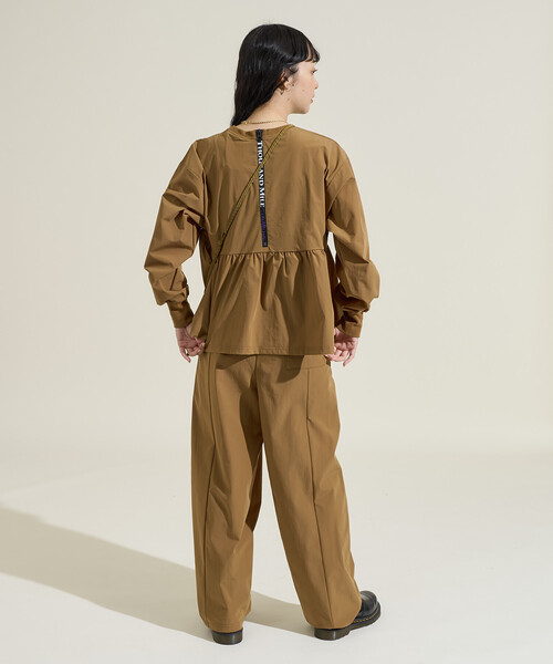 FREAK'S STORE(フリークスストア)の「THOUSAND MILE × FREAK'S STORE/サウザンドマイル 別注 ペプラム セットアップ(その他パンツ・レディース・ブラック/キャメル・フリ-)」の19枚目の写真