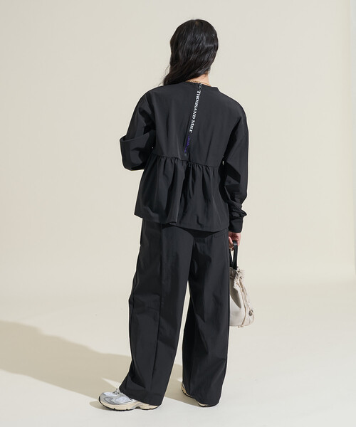 FREAK'S STORE(フリークスストア)の「THOUSAND MILE × FREAK'S STORE/サウザンドマイル 別注 ペプラム セットアップ(その他パンツ・レディース・ブラック/キャメル・フリ-)」の9枚目の写真