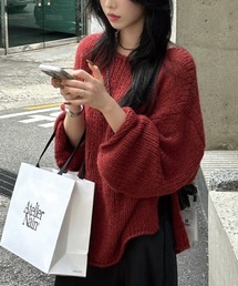 【再入荷】【リラックスできる♪ざっくりニット】ボートネック ざっくりニット /