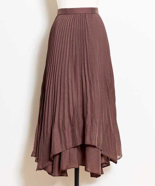 NOELA（ノエラ）の「ティアードシャイニースカート（スカート・レディース・ブラウン/サックスブルー/オフホワイト・M/S）」の20枚目の写真