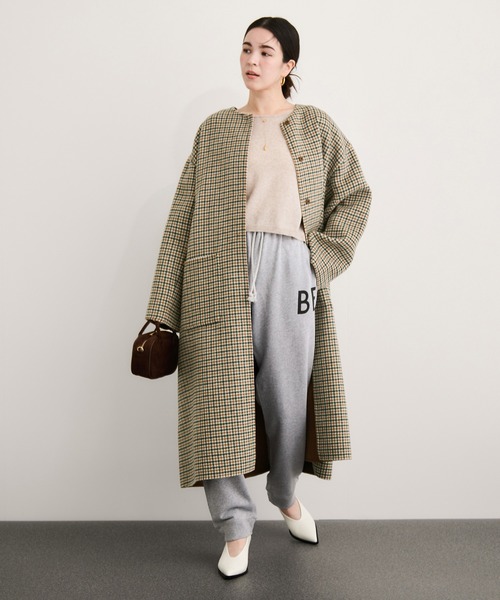 collection PREVEE? プリべ　チェック柄ダブル　ロングコート LE CERCLE par rope'（ルセルクルパーロペ）の「ダブルフェイス