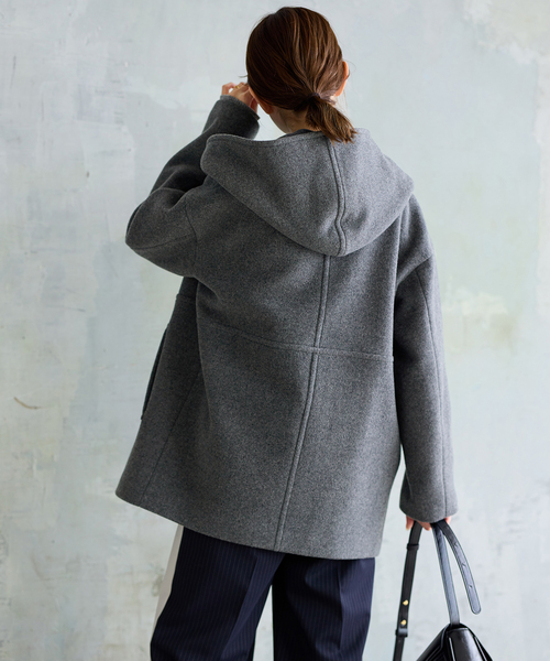 JOURNAL STANDARD（ジャーナルスタンダード）の「《追加》スーパー140モッサフードコート（その他アウター・レディース・グレー/ブラック・38/36）」の19枚目の写真