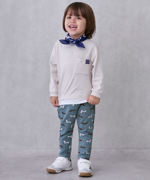 petit main（プティマイン）の「【プティプラ】ゆるんパンツ（その他パンツ・キッズ・ブルー/ブラウン/グリーン/ベージュ/ライトブルー/カラフル/キャメル/キナリ・90cm/110cm/100cm/80ｃｍ/120cm/130cm）」の4枚目の写真