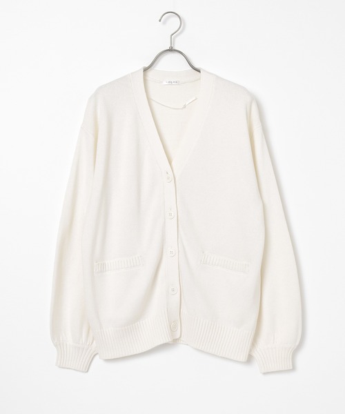 Honeys(ハニーズ)の「スクールVカーディガン(カーディガン/ボレロ・レディース・ネイビー/ベージュ/アイボリー/ブラック/杢グレー・L/M/LL/S)」の16枚目の写真