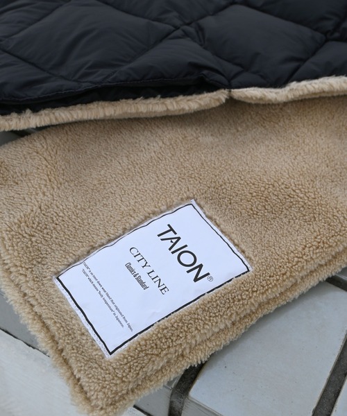 TAION × WILLFULLY】quilting reversible down boa muffler