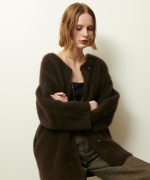 【極美品 大きいサイズ】アルマーニ ショールカラー ニットコート コーディガン 極美品 大きいサイズ】アルマーニ ショールカラー ニットコート