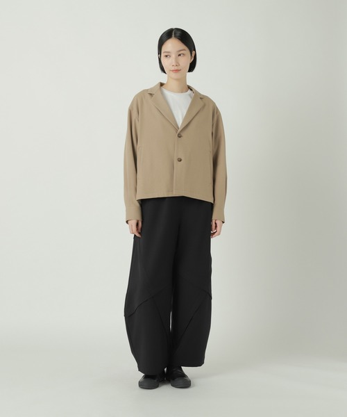 ZUCCa（ズッカ）の「ウーリーストレッチツイル / ジャケット / S（テーラードジャケット・レディース・ライトブラウン/ネイビー/ブラック・M size）」の9枚目の写真