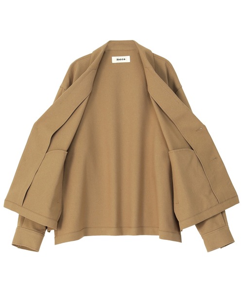 ZUCCa（ズッカ）の「ウーリーストレッチツイル / ジャケット / S（テーラードジャケット・レディース・ライトブラウン/ネイビー/ブラック・M size）」の6枚目の写真