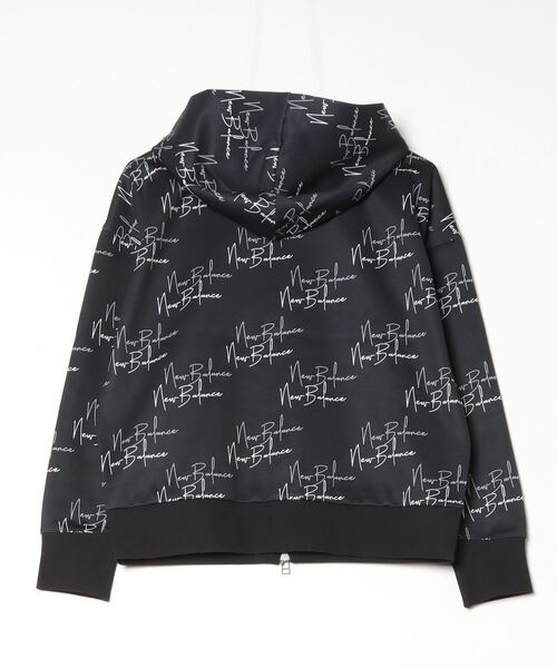 NEW BALANCE(ニューバランス)の「ニューバランス New Balance SWEAT FULL ZIP HOODIE(スウェット・レディース・ブラック×ホワイト/ホワイト/ベージュ・M/L/XL)」の4枚目の写真