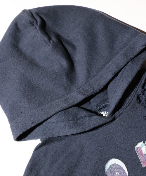 THRIFTY LOOK(スリフティールック)の「THRIFTY LOOK / スリフティールック WORN-OUT BAND HOODIE 'RED HOT CHILI PEPPERS'(パーカー・メンズ・ブラック/ネイビー・X-LARGE/MEDIUM)」の12枚目の写真