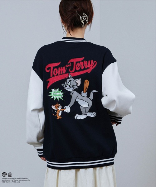 Tom&Jerry(トムアンドジェリー)の「【TOM&JERRY/トムアンドジェリー 】バック刺繍スタジャン(スタジャン・メンズ・ブラック/ネイビー・M/L/XL)」の19枚目の写真