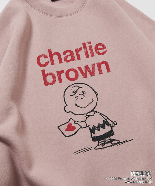 FREAK'S STORE(フリークスストア)の「限定展開 PEANUTS/ピーナッツ 別注 フロントプリント クルーネックスウェット/チャーリー・ブラウン(スウェット・メンズ・アッシュグレー/ネイビー/ピンク/スミクロ・MEDIUM/LARGE/SMALL)」の21枚目の写真