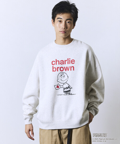 FREAK'S STORE(フリークスストア)の「限定展開 PEANUTS/ピーナッツ 別注 フロントプリント クルーネックスウェット/チャーリー・ブラウン(スウェット・メンズ・アッシュグレー/ネイビー/ピンク/スミクロ・MEDIUM/LARGE/SMALL)」の19枚目の写真