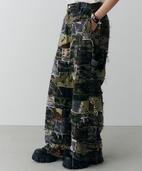 AIVER(アイバー)の「AIVER カモボロワークパンツ(カーゴパンツ・メンズ・ベージュ/ダークカーキ・SMALL/MEDIUM/LARGE)」の11枚目の写真