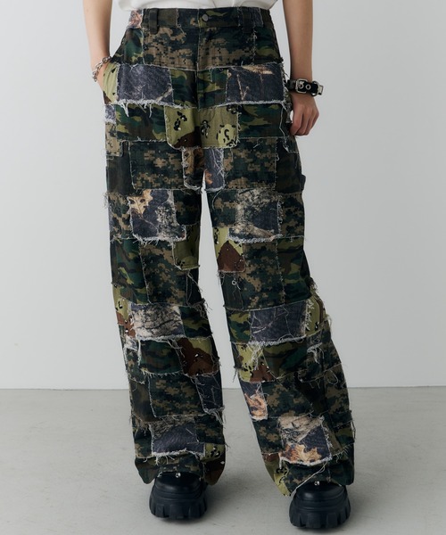 AIVER(アイバー)の「AIVER カモボロワークパンツ(カーゴパンツ・メンズ・ベージュ/ダークカーキ・SMALL/MEDIUM/LARGE)」の12枚目の写真