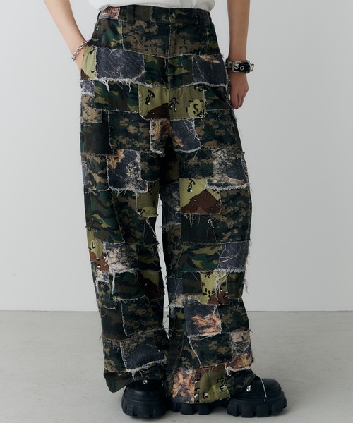 AIVER(アイバー)の「AIVER カモボロワークパンツ(カーゴパンツ・メンズ・ベージュ/ダークカーキ・SMALL/MEDIUM/LARGE)」の13枚目の写真