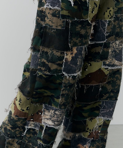 AIVER(アイバー)の「AIVER カモボロワークパンツ(カーゴパンツ・メンズ・ベージュ/ダークカーキ・SMALL/MEDIUM/LARGE)」の15枚目の写真