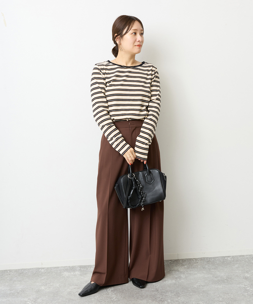 JOURNAL STANDARD（ジャーナルスタンダード）の「《追加》ベアテレココンパクトプルオーバー（Tシャツ/カットソー・レディース・ブラック/アイボリー/ホワイト/ブラウン・FREE）」の12枚目の写真