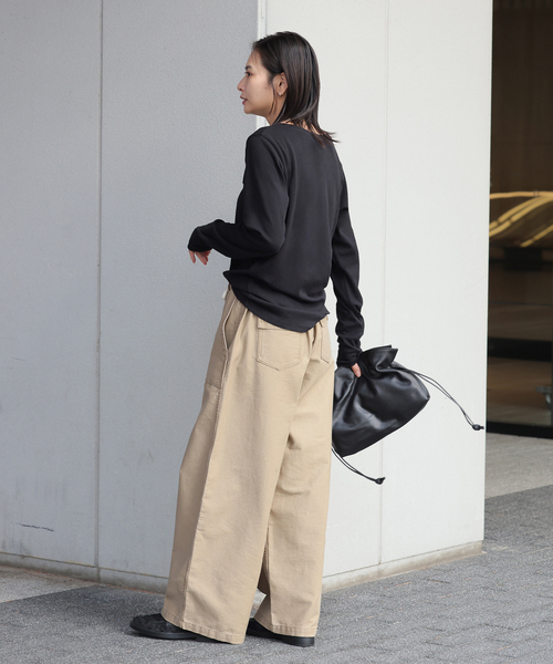 JOURNAL STANDARD（ジャーナルスタンダード）の「《追加》ベアテレココンパクトプルオーバー（Tシャツ/カットソー・レディース・ブラック/アイボリー/ホワイト/ブラウン・FREE）」の14枚目の写真