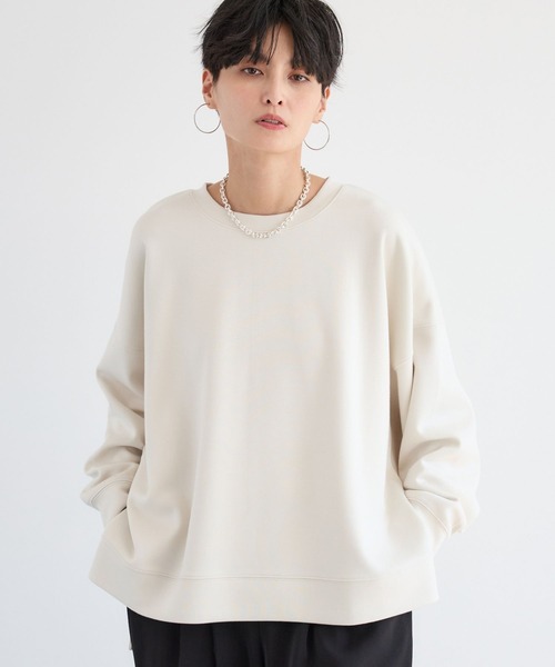 BARNYARDSTORM（バンヤードストーム）の「BARNYARDSTORM / ダンボールプルオーバー / マシンウォッシャブル【WEB限定】（スウェット・レディース・チャコールグレー/アイボリー・FREE）」の2枚目の写真