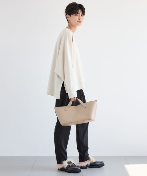 BARNYARDSTORM（バンヤードストーム）の「BARNYARDSTORM / ダンボールプルオーバー / マシンウォッシャブル【WEB限定】（スウェット・レディース・チャコールグレー/アイボリー・FREE）」の3枚目の写真