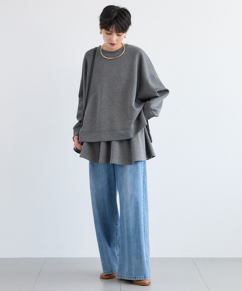 BARNYARDSTORM（バンヤードストーム）の「BARNYARDSTORM / ダンボールプルオーバー / マシンウォッシャブル【WEB限定】（スウェット・レディース・チャコールグレー/アイボリー・FREE）」の4枚目の写真