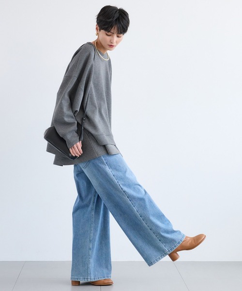 BARNYARDSTORM（バンヤードストーム）の「BARNYARDSTORM / ダンボールプルオーバー / マシンウォッシャブル【WEB限定】（スウェット・レディース・チャコールグレー/アイボリー・FREE）」の5枚目の写真