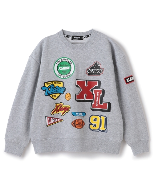 XLARGE KIDS（エクストララージキッズ）の「カレッジワッペンプリントトレーナー（スウェット・キッズ・ブラック/トップグレー・130cm/120cm/140cm/100cm/90cm/110cm）」の10枚目の写真