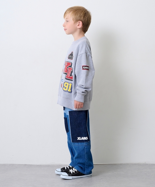 XLARGE KIDS（エクストララージキッズ）の「カレッジワッペンプリントトレーナー（スウェット・キッズ・ブラック/トップグレー・130cm/120cm/140cm/100cm/90cm/110cm）」の13枚目の写真