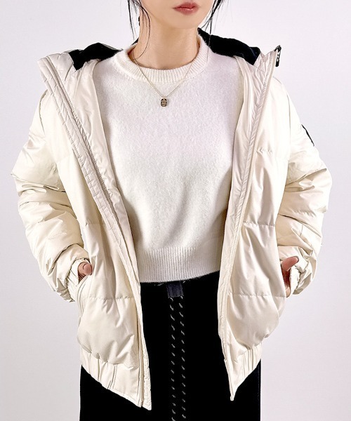 セール】【リアルダウン80％】ワンポイントダウンジャケット（ダウン