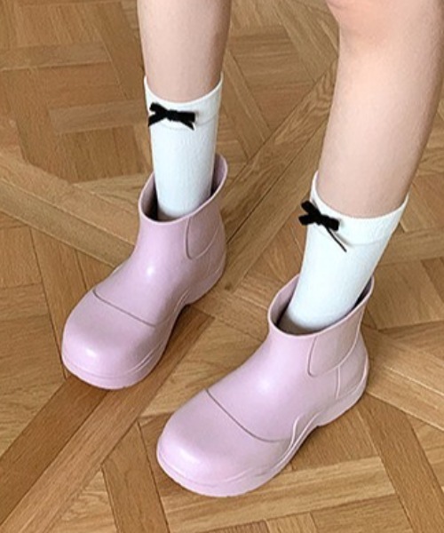 Vipoa(ヴィポア)の「VOLUME SHORT RAIN BOOTS(レインシューズ・レディース・ブラック/ライトピンク/ベージュ/グリーン/ピンク・SMALL/MEDIUM/LARGE)」の21枚目の写真