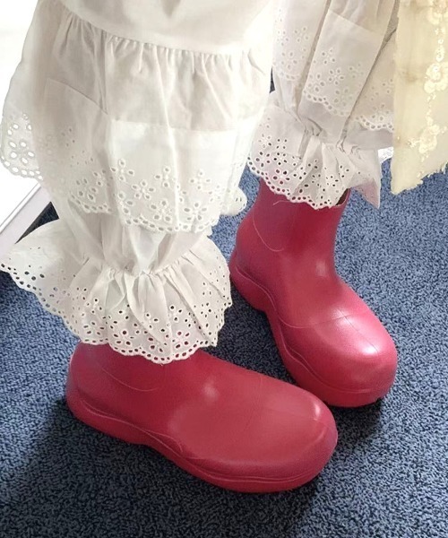 Vipoa(ヴィポア)の「VOLUME SHORT RAIN BOOTS(レインシューズ・レディース・ブラック/ライトピンク/ベージュ/グリーン/ピンク・SMALL/MEDIUM/LARGE)」の18枚目の写真