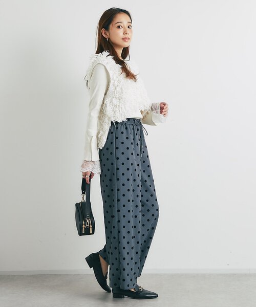 un dix cors（アンディコール）の「《さりげなく大人可愛い》ラメ入り袖口レースカットソー（Tシャツ/カットソー・レディース・ブラウン/オフホワイト/ブラック・FREE）」の10枚目の写真