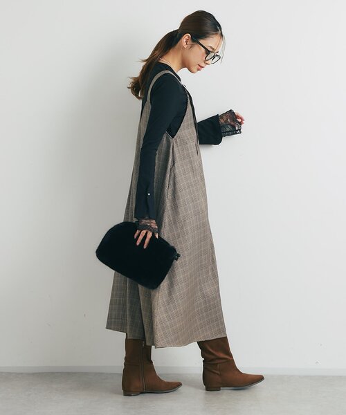 un dix cors（アンディコール）の「《さりげなく大人可愛い》ラメ入り袖口レースカットソー（Tシャツ/カットソー・レディース・ブラウン/オフホワイト/ブラック・FREE）」の20枚目の写真