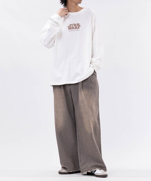 JOHN'S CLOSET(ジョンズクローゼット)の「【3】ブラスト加工 ダメージデニム 2タックスラックス(デニムパンツ・メンズ・スミクロ/ブルー/ブラウン・LARGE/MEDIUM/X-LARGE)」の11枚目の写真