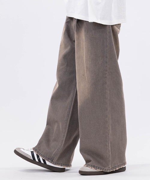 JOHN'S CLOSET(ジョンズクローゼット)の「【3】ブラスト加工 ダメージデニム 2タックスラックス(デニムパンツ・メンズ・スミクロ/ブルー/ブラウン・LARGE/MEDIUM/X-LARGE)」の16枚目の写真