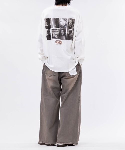 JOHN'S CLOSET(ジョンズクローゼット)の「【3】ブラスト加工 ダメージデニム 2タックスラックス(デニムパンツ・メンズ・スミクロ/ブルー/ブラウン・LARGE/MEDIUM/X-LARGE)」の14枚目の写真