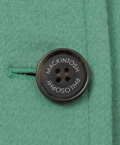 MACKINTOSH PHILOSOPHY（ﾏｯｷﾝﾄｯｼｭ ﾌｨﾛｿﾌｨｰ）の「【WELBURY SHORT（ウェルベリーショート）】ウールメルトン（ステンカラーコート・レディース・チャコールグレー/オフホワイト/ブルー系その他3/ブラウン/ダークネイビー・38/36）」の12枚目の写真