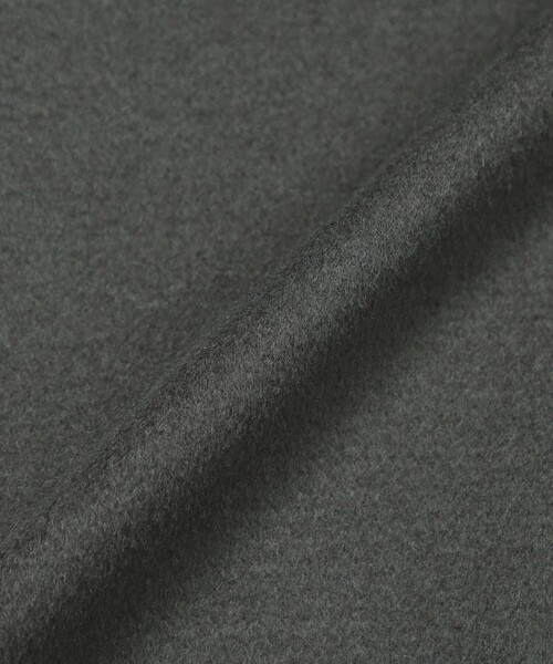 MACKINTOSH PHILOSOPHY（ﾏｯｷﾝﾄｯｼｭ ﾌｨﾛｿﾌｨｰ）の「【WELBURY SHORT（ウェルベリーショート）】ウールメルトン（ステンカラーコート・レディース・チャコールグレー/オフホワイト/ブルー系その他3/ブラウン/ダークネイビー・38/36）」の9枚目の写真