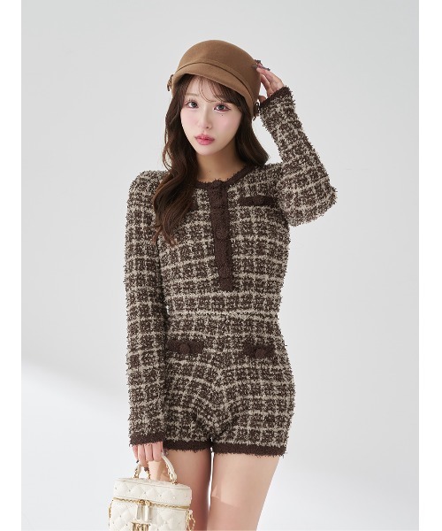 ツイードニットコンビネゾン（ワンピース）｜Darich（ダーリッチ）の