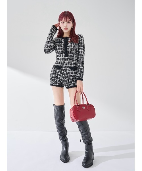 Darich（ダーリッチ）の「ツイードニットコンビネゾン（ワンピース