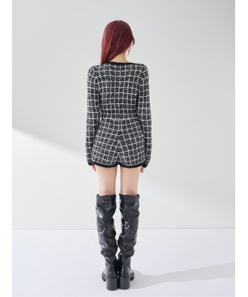 Darich（ダーリッチ）の「ツイードニットコンビネゾン（ワンピース